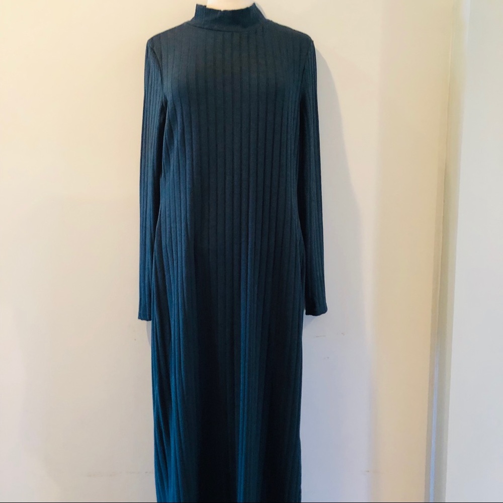 Topshop Green Turtleneck Dress Size 12